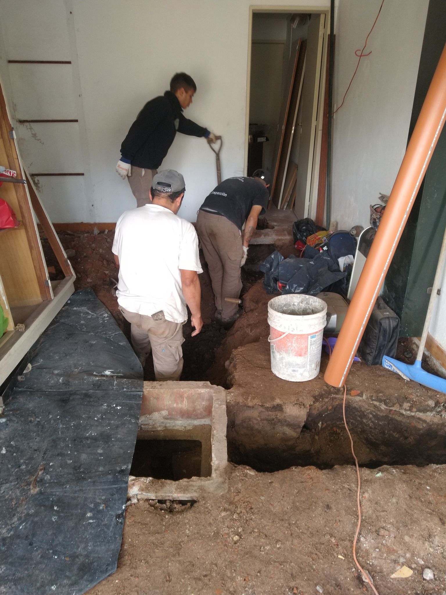 Equipo de trabajo de plomería